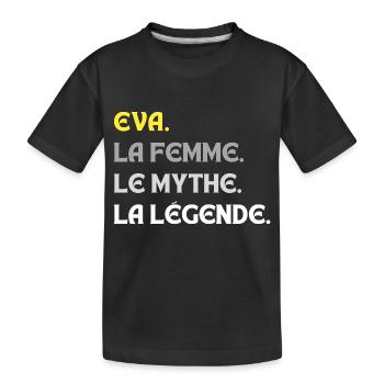EVA LA FEMME LE MYTHE LA LEGENDE - T-shirt bio Premium Enfant - noir - Devant