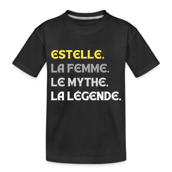 ESTELLE LA FEMME LE MYTHE LA LEGENDE - T-shirt bio Premium Enfant - noir - Devant