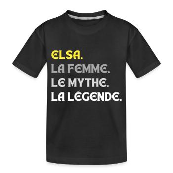 ELSA LA FEMME LE MYTHE LA LEGENDE - T-shirt bio Premium Enfant - noir - Devant