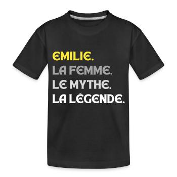 EMILIE LA FEMME LE MYTHE LA - T-shirt bio Premium Enfant - noir - Devant