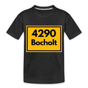 Town sign - then retro old zip code 4290 BOCHOLT - Kids' Premium Organic T-Shirt - black - Front