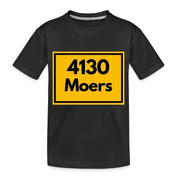 Ortsschild - damals Retro alte PLZ 4130 MOERS - Kinder Premium Bio T-Shirt - Schwarz - Vorne
