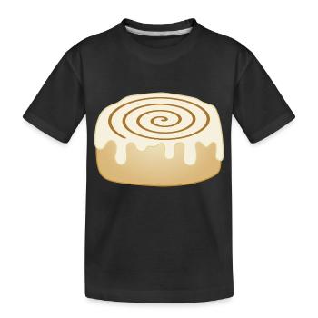 cinnamon roll - Kids' Premium Organic T-Shirt - black - Front
