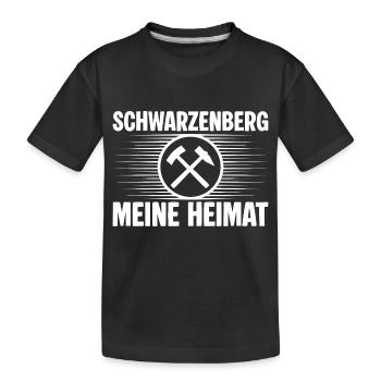 Schwarzenberg meine Heimat - Kinder Premium Bio T-Shirt - Schwarz - Vorne