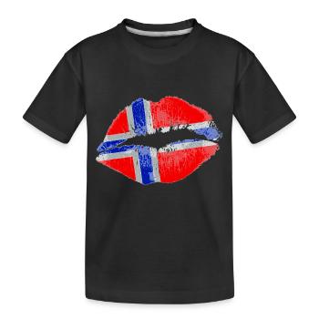 Kiss (Norvège) - T-shirt bio Premium Enfant - noir - Devant