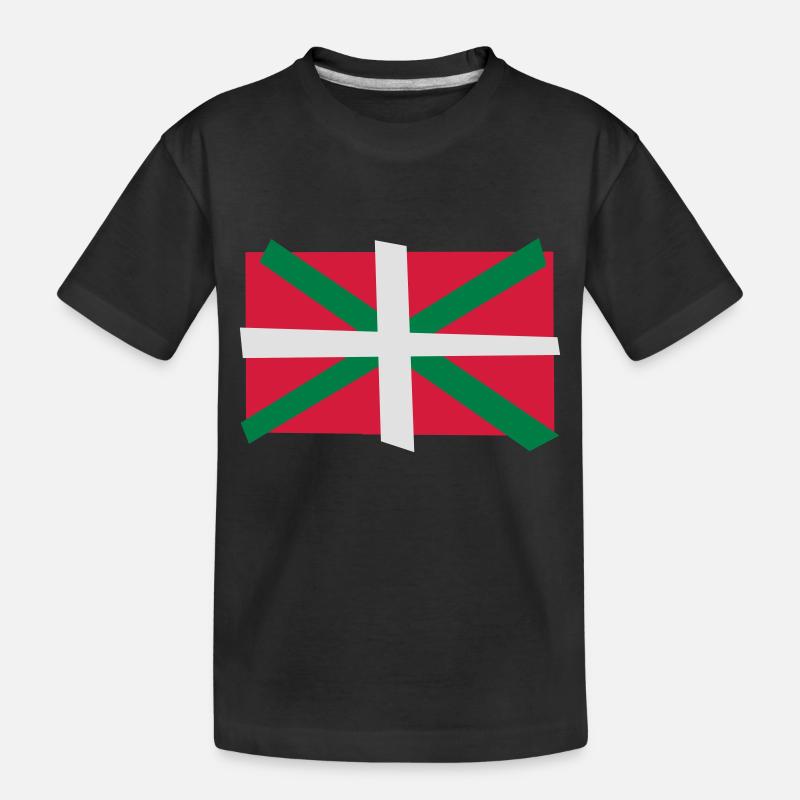 Baskische Flagge - Kinder Premium Bio T-Shirt - Schwarz