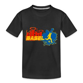 Basel Fan - Kinder Premium Bio T-Shirt - Schwarz - Vorne