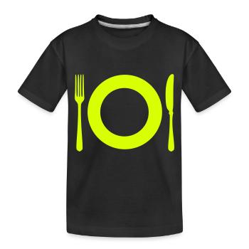 Besteck - Restaurant - Kinder Premium Bio T-Shirt - Schwarz - Vorne