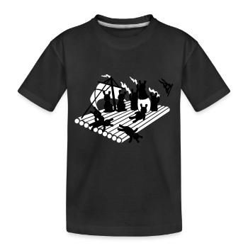 Floß der Medusa / medusas raft (2c) - Kids' Premium Organic T-Shirt - black - Front