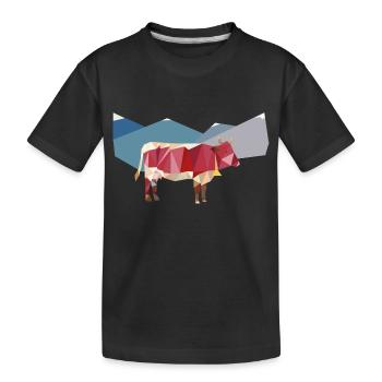 Pinzgauer ante alpes - Kinder Premium Bio T-Shirt - Schwarz - Vorne