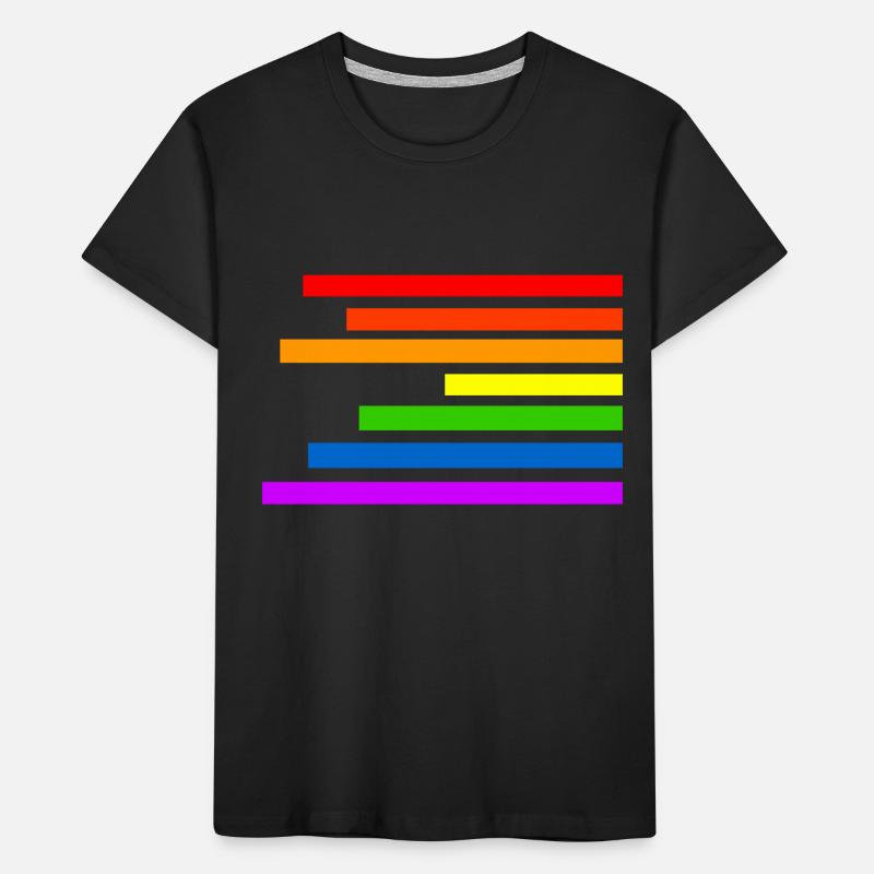 Regenbogen Kinder Premium Bio T-Shirt