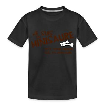 Je suis un minisaure - Kids' Premium Organic T-Shirt - black - Front