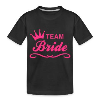 Team Bride - Kinder Premium Bio T-Shirt - Schwarz - Vorne