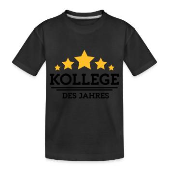 Kollege des Jahres - Kinder Premium Bio T-Shirt - Schwarz - Vorne