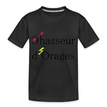 chasseur d'orages - T-shirt bio Premium Enfant - noir - Devant