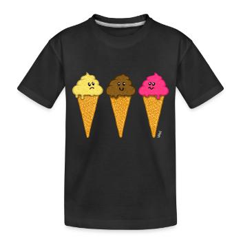 Ice Cream Trio - T-shirt bio Premium Enfant - noir - Devant