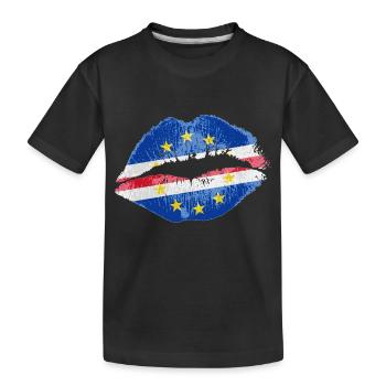 Kiss (Cap-Vert / Cap Vert) - T-shirt bio Premium Enfant - noir - Devant