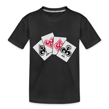 4 aces poker !!! - T-shirt bio Premium Enfant - noir - Devant
