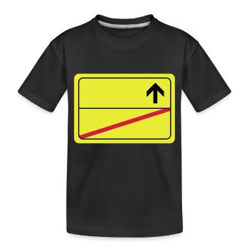 leeres Ortsschild - Kinder Premium Bio T-Shirt - Schwarz - Vorne