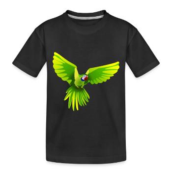 Ara vert vol - vert ara vol - T-shirt bio Premium Enfant - noir - Devant
