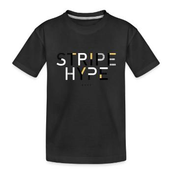 Stripe hype - Kids' Premium Organic T-Shirt - black - Front