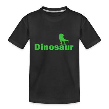 Dino Dinosaur Dinosaur - Kids' Premium Organic T-Shirt - black - Front