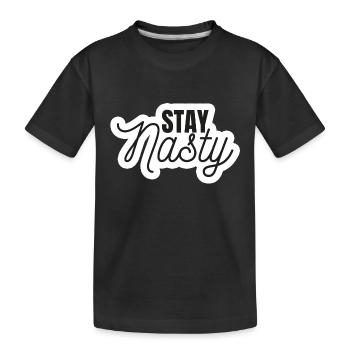 Bleib Böse - Kinder Premium Bio T-Shirt - Schwarz - Vorne