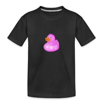 Pink Rubber Duck – Funny Party Shirt - Kids' Premium Organic T-Shirt - black - Front
