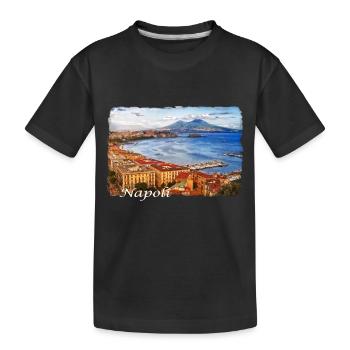 Der Golf von Neapel in Italien - Kinder Premium Bio T-Shirt - Schwarz - Vorne