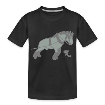 kaltblutziehtk - Kinder Premium Bio T-Shirt - Schwarz - Vorne
