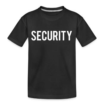 Security - Kids' Premium Organic T-Shirt - black - Front