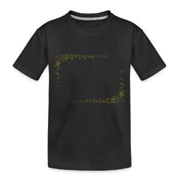 Sternrahmen Gold - Kinder Premium Bio T-Shirt - Schwarz - Vorne