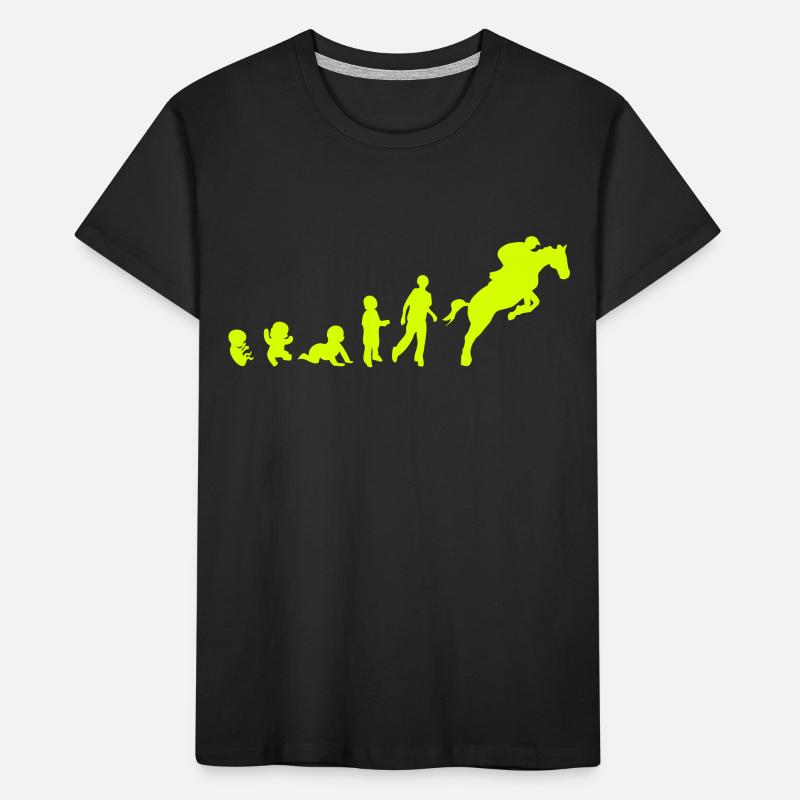 Evolution cheval9 obstacle riding his Kids' Premium Organic T-Shirt