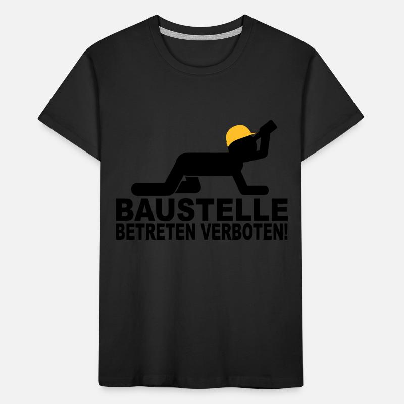 chantier de construction d'entrer interdit T-shirt bio Premium Enfant