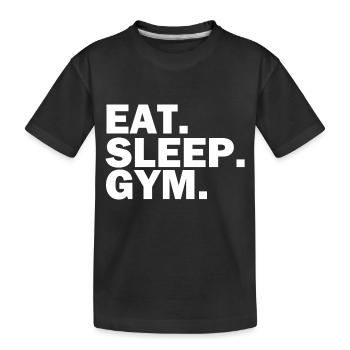 Essen Sie Schlaf-studio weiß - Kinder Premium Bio T-Shirt - Schwarz - Vorne