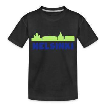 Helsinki - Kids' Premium Organic T-Shirt - black - Front
