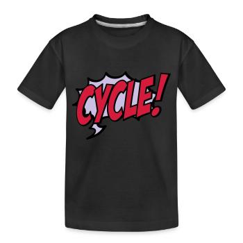cycle - Kids' Premium Organic T-Shirt - black - Front