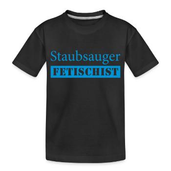 Staubsauger Fetischist - Kinder Premium Bio T-Shirt - Schwarz - Vorne