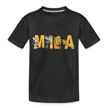 Mila - Kinder Premium Bio T-Shirt - Schwarz - Vorne