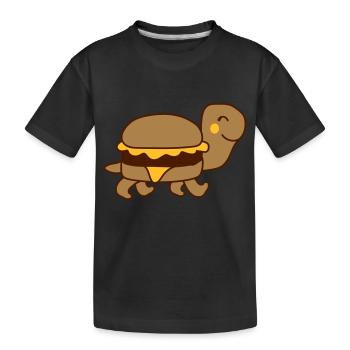tortue panzertier mignonne mignonne heureuse - T-shirt bio Premium Enfant - noir - Devant