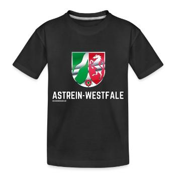 Astrein-Westfale NRW Design - Kinder Premium Bio T-Shirt - Schwarz - Vorne