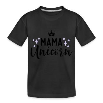 Unicorn - Kids' Premium Organic T-Shirt - black - Front