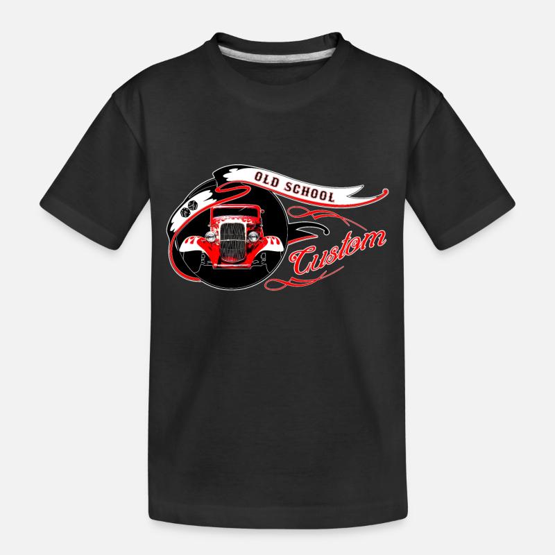 Hot Rod - Kinder Premium Bio T-Shirt - Schwarz