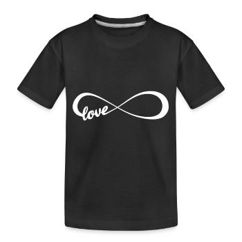 Unendliche Liebe - Kinder Premium Bio T-Shirt - Schwarz - Vorne