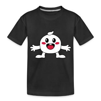 Little cute little girl - Kids' Premium Organic T-Shirt - black - Front