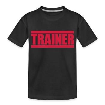 Red bar coach - Kids' Premium Organic T-Shirt - black - Front