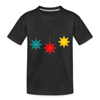 ETOILE. STAR. ETOILES. FÊTE. ANNIVERSAIRE. NOËL. - T-shirt bio Premium Enfant - noir - Devant
