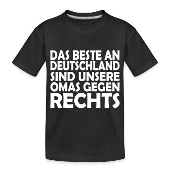 omas gegen rechts - Kinder Premium Bio T-Shirt - Schwarz - Vorne