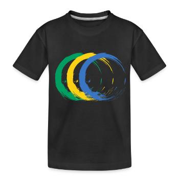Gabon - Kids' Premium Organic T-Shirt - black - Front