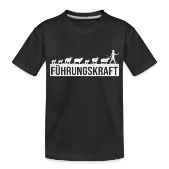 Schäferei Schafe Führungskraft Schäferin Geschenk - Kinder Premium Bio T-Shirt - Schwarz - Vorne